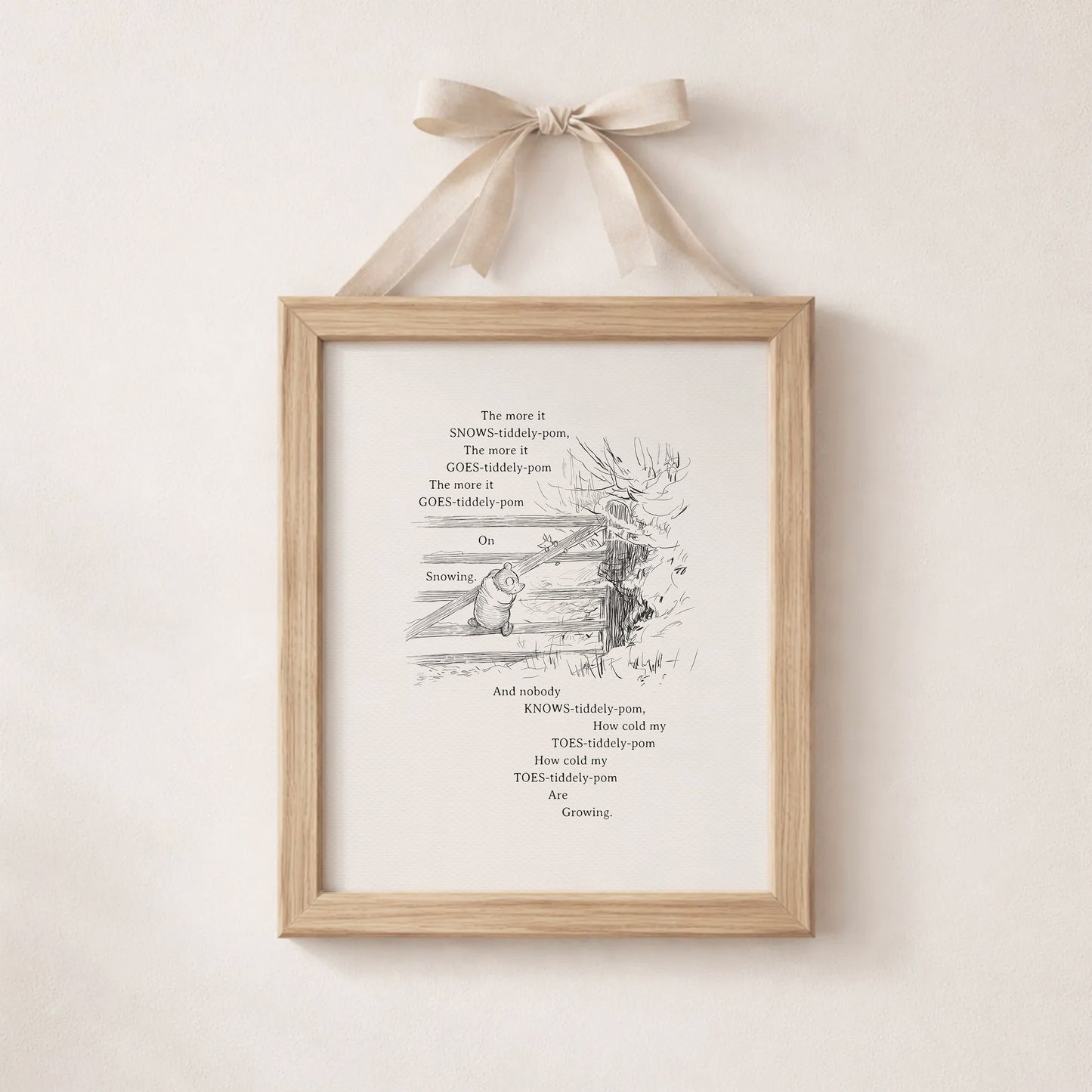 Winnie the Pooh Quote Print: Black and White Vintage Classic Wall Art