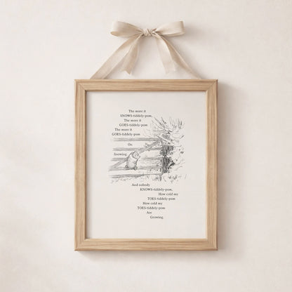 Winnie the Pooh Quote Print: Black and White Vintage Classic Wall Art