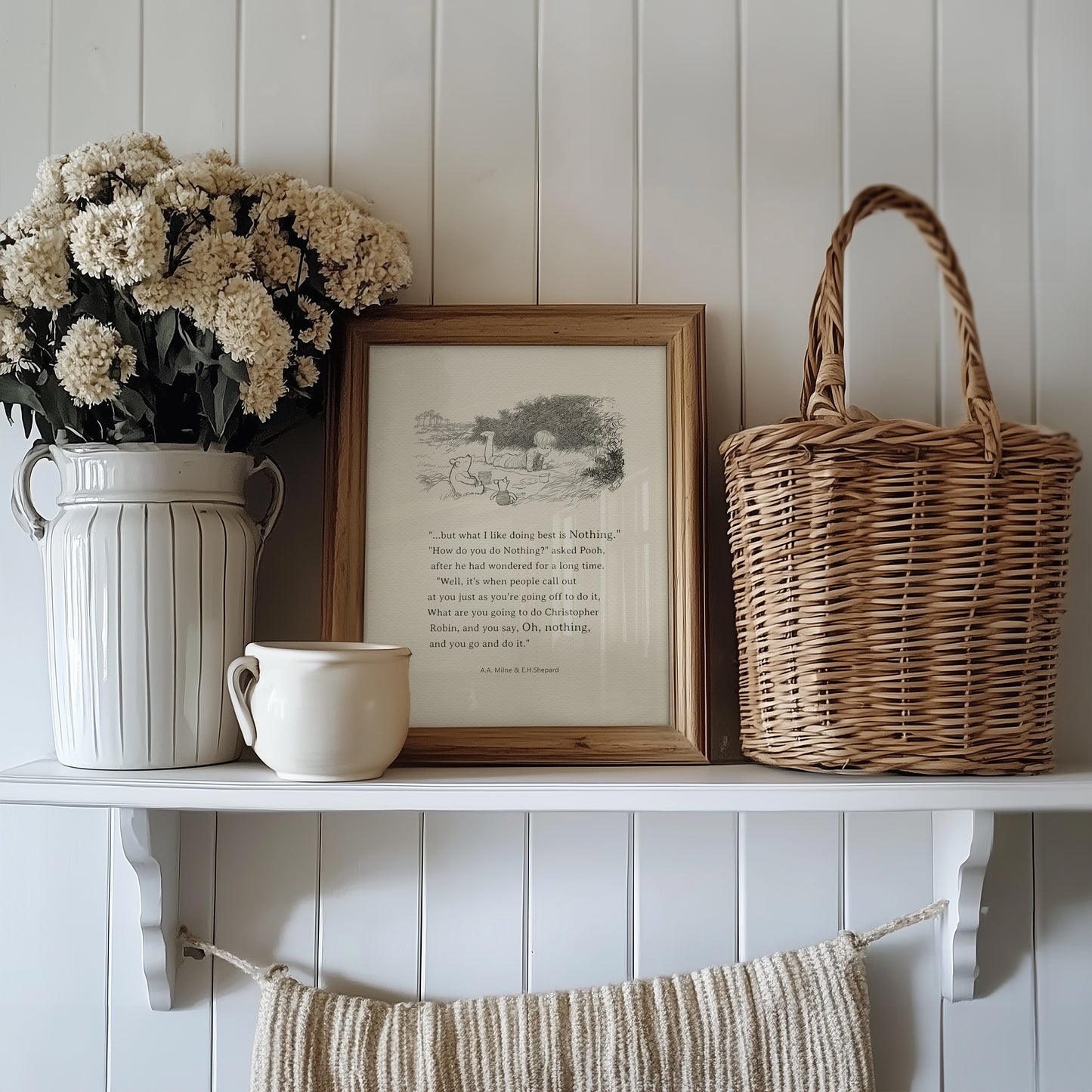 Winnie the Pooh Quote Poster: Vintage Style Nursery Art Print