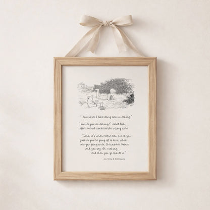 Winnie the Pooh Quote Poster: Vintage Style Nursery Art Print