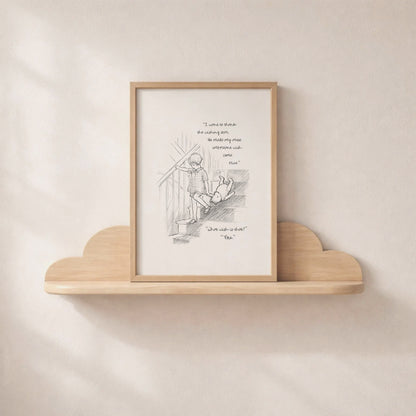 Winnie the Pooh Quote Poster: Christopher Vintage Style Print