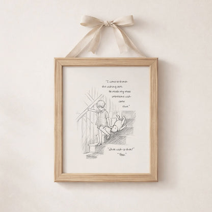 Winnie the Pooh Quote Poster: Christopher Vintage Style Print