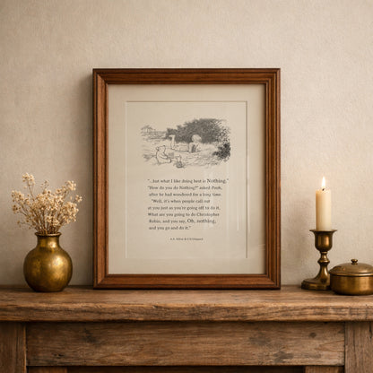 Winnie the Pooh Quote Poster: Vintage Style Nursery Art Print