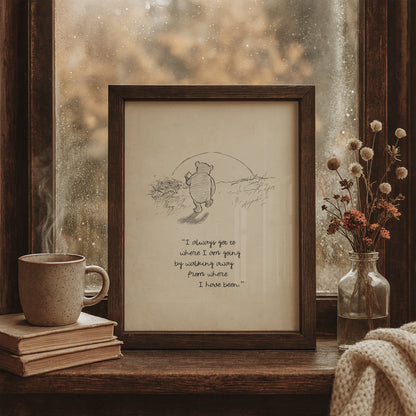 Winnie the Pooh Print: Classic Quote, Vintage Style Wall Art