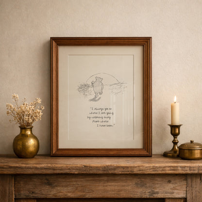 Winnie the Pooh Print: Classic Quote, Vintage Style Wall Art