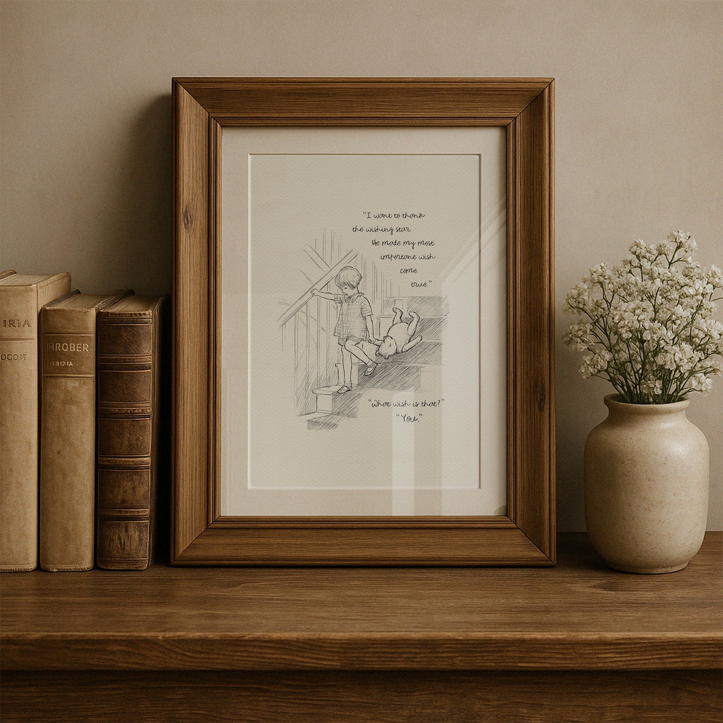 Winnie the Pooh Quote Poster: Christopher Vintage Style Print