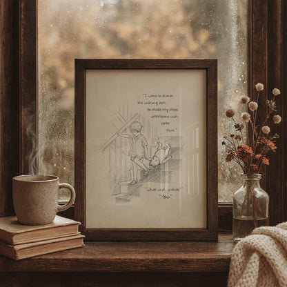 Winnie the Pooh Quote Poster: Christopher Vintage Style Print