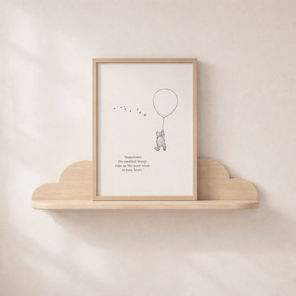 Winnie the Pooh Quote Poster: Vintage Style Classic Illustration