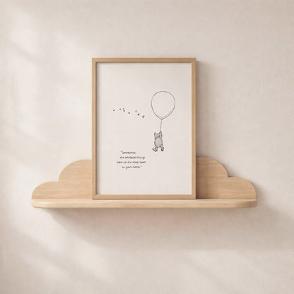 Winnie the Pooh Quote Poster: Vintage Style Classic Illustration