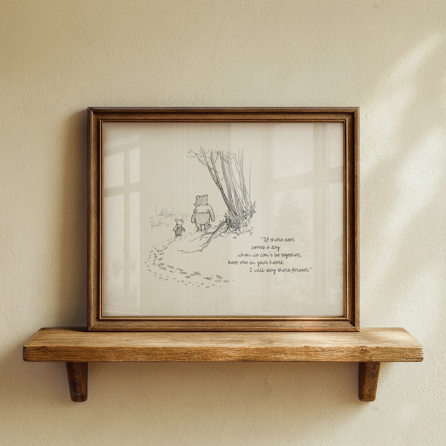 Winnie the Pooh Quote Print: Vintage Style Nursery Art