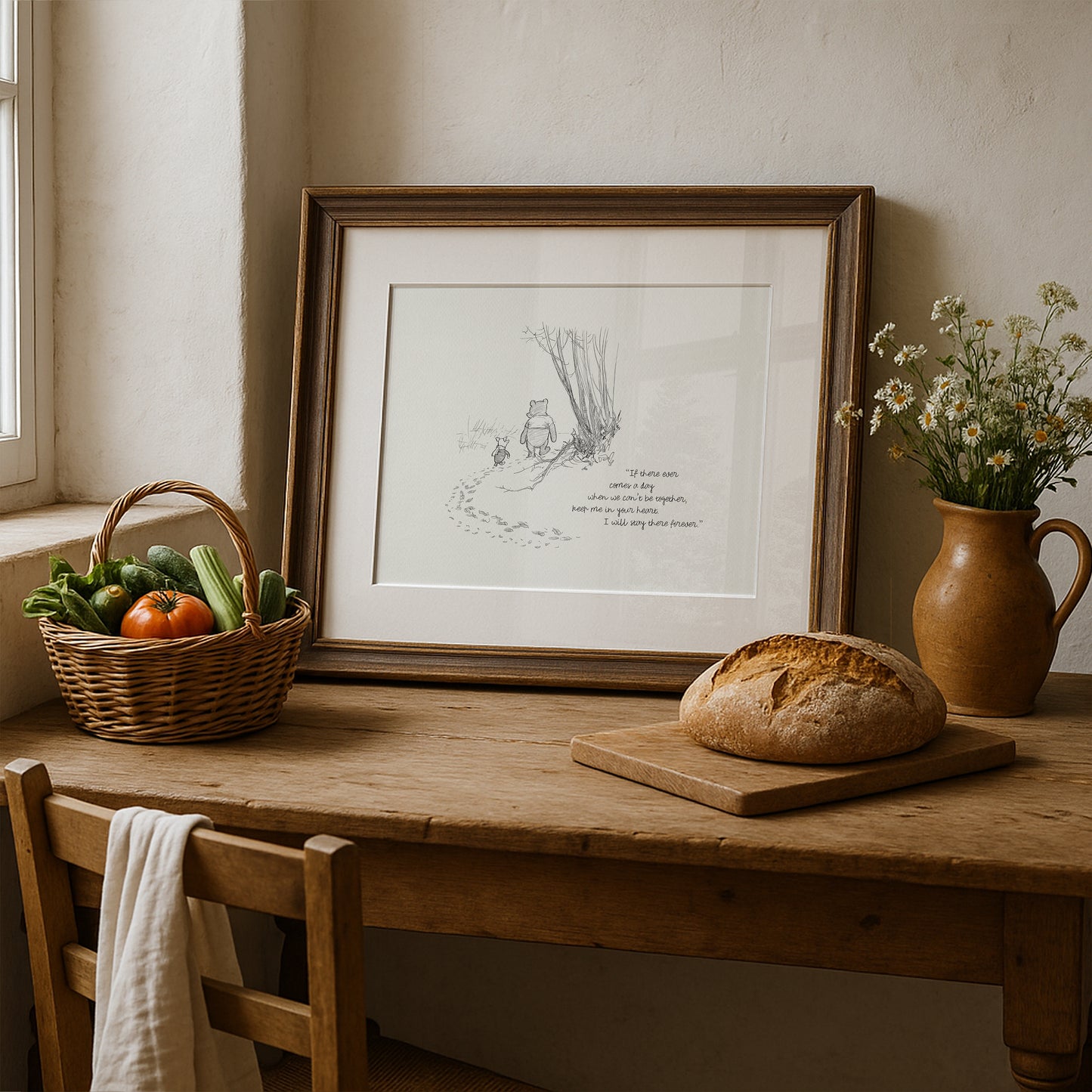 Winnie the Pooh Quote Print: Vintage Style Nursery Art