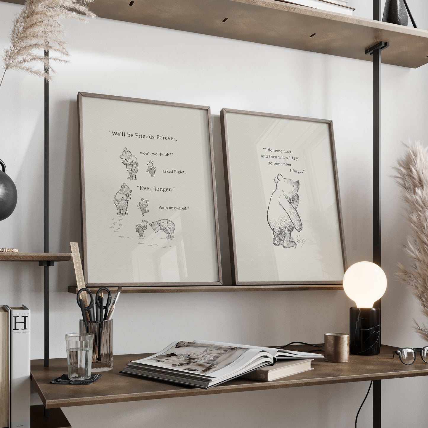 Winnie the Pooh Quote Print: Classic Nursery Art Illustration