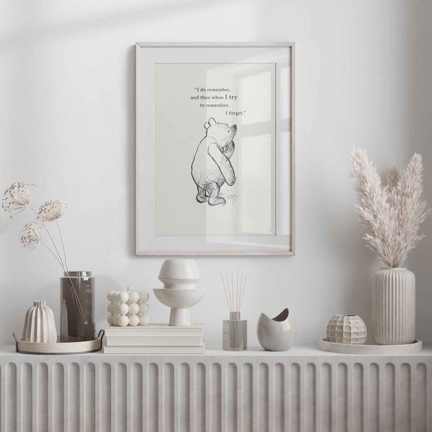 Winnie the Pooh Quote Print: Classic Nursery Art Illustration