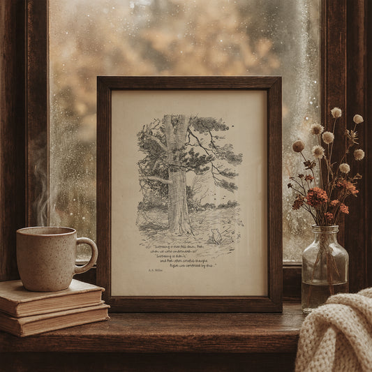 Winnie the Pooh Quote Print: Vintage Style Nursery Decor