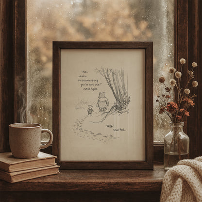 Winnie the Pooh Quote Print: Vintage Style Wall Art