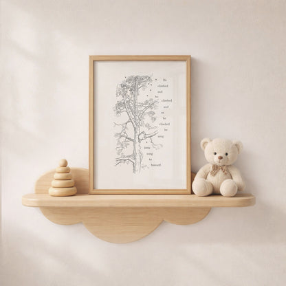 Classic Winnie the Pooh Quotes: Black and White Print Vintage Nursery Wall Art