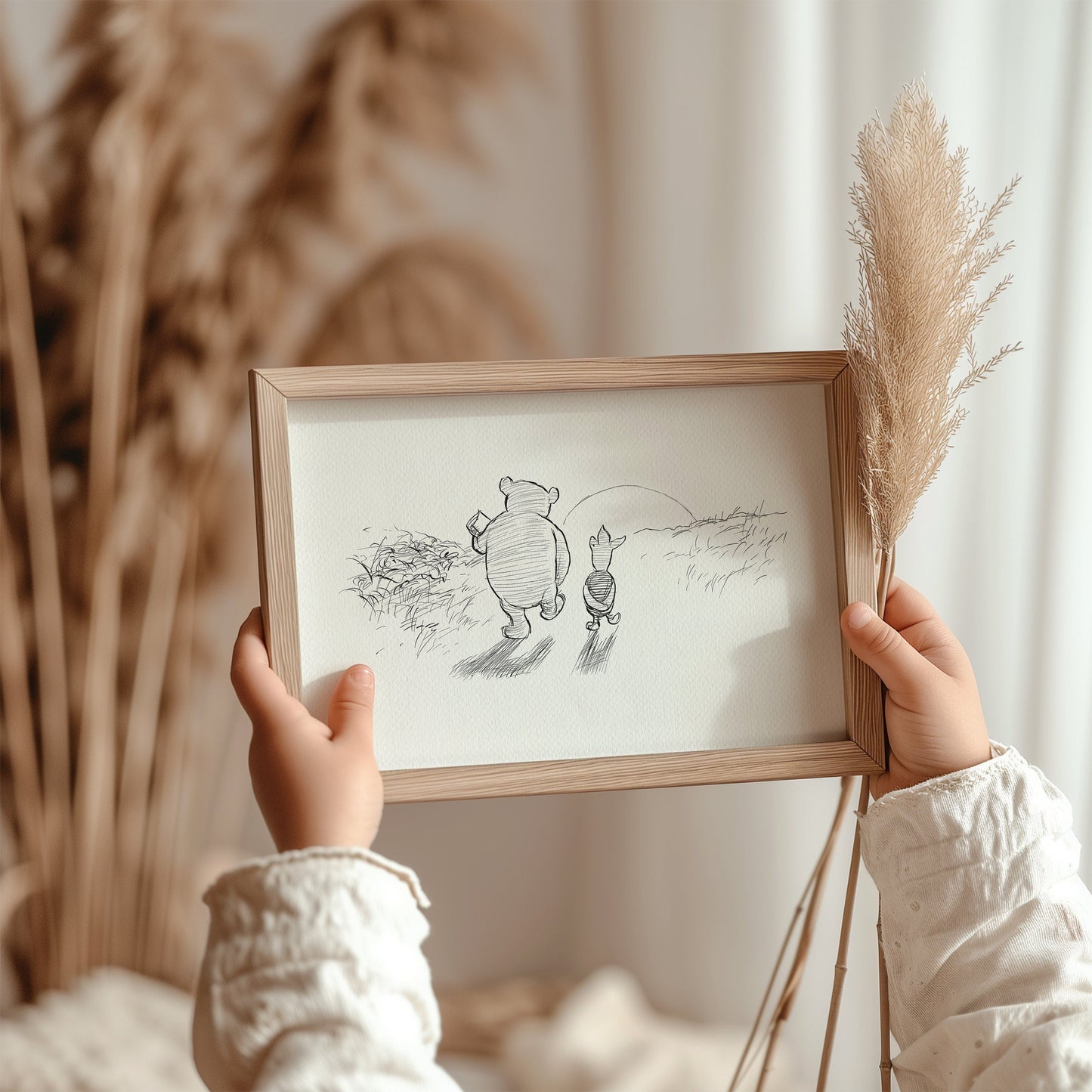 61 We Say Good-bye  - Winnie the Pooh illustration classic vintage style poster print
