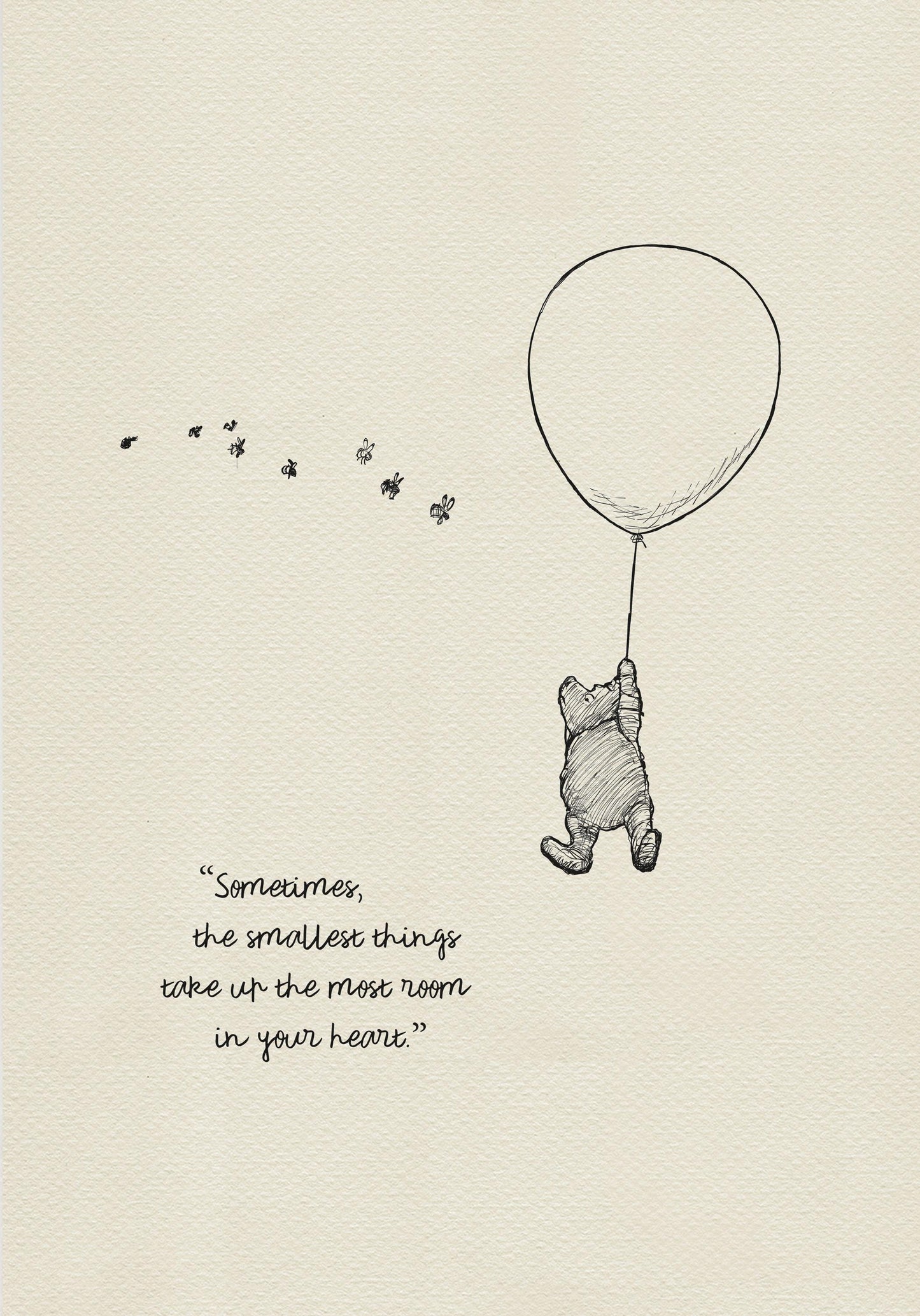 06 Winnie the Pooh Quote Print: Vintage Style Poster, Classic Illustration