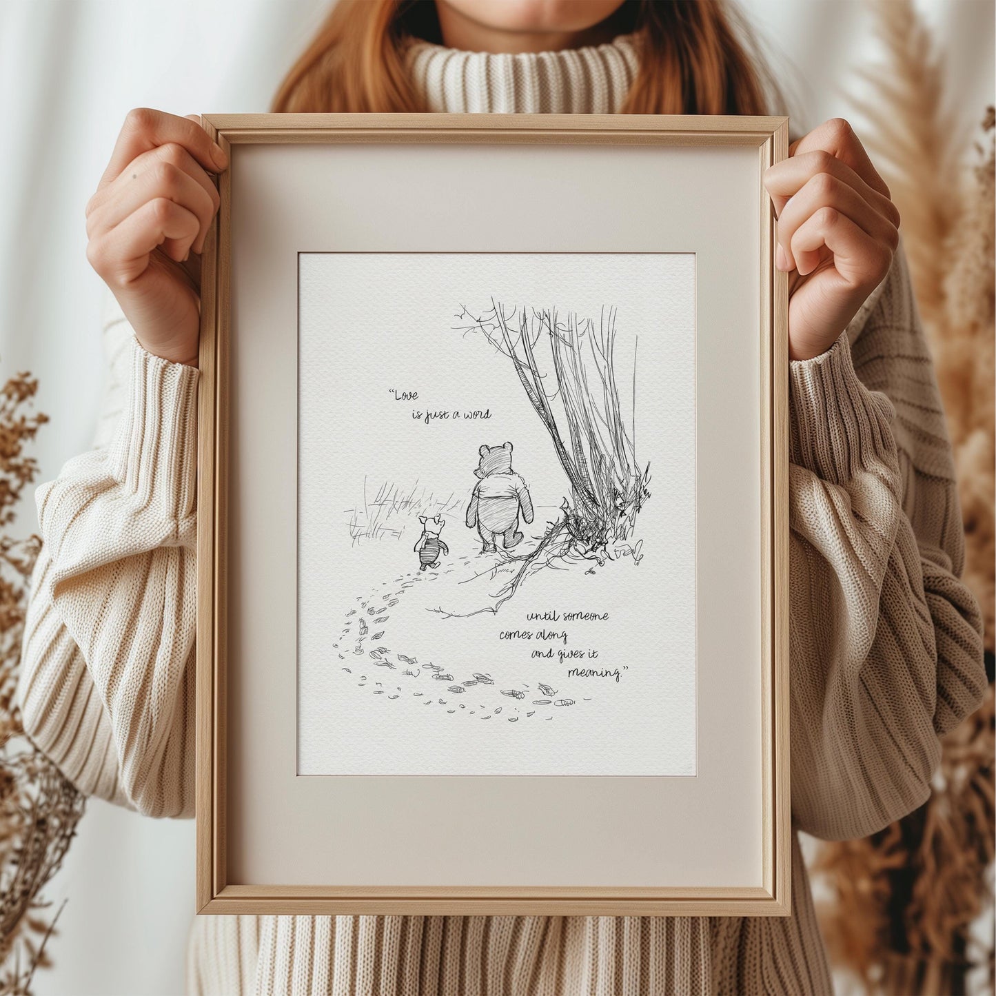 68 Winnie the Pooh Quote Print: Vintage Nursery Wall Art