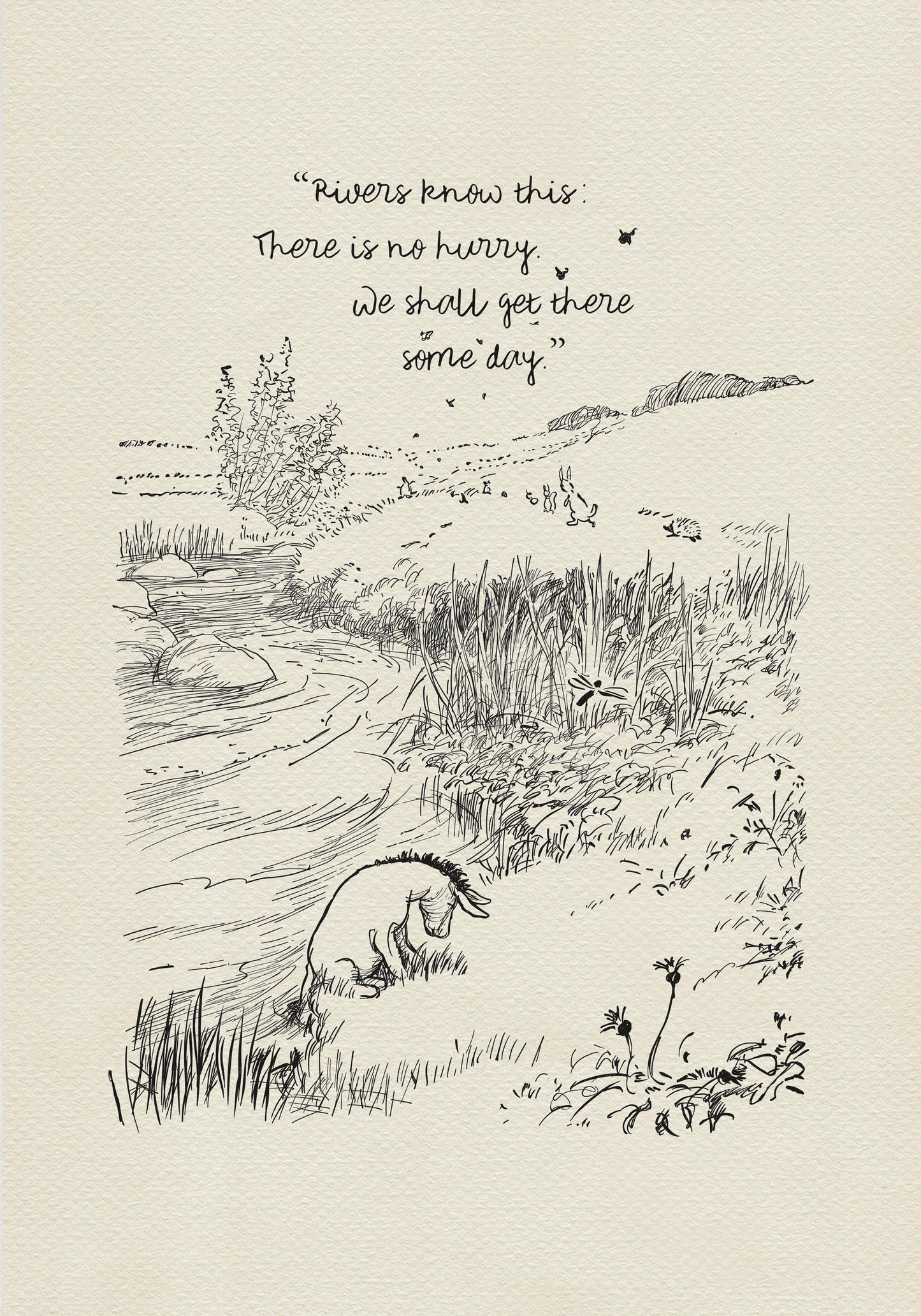 43 Eeyore Winnie the Pooh Print: Vintage Nursery Wall Art