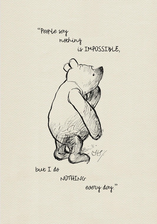 16 Winnie the Pooh Quote Poster: Classic Ernest Shepard Illustration