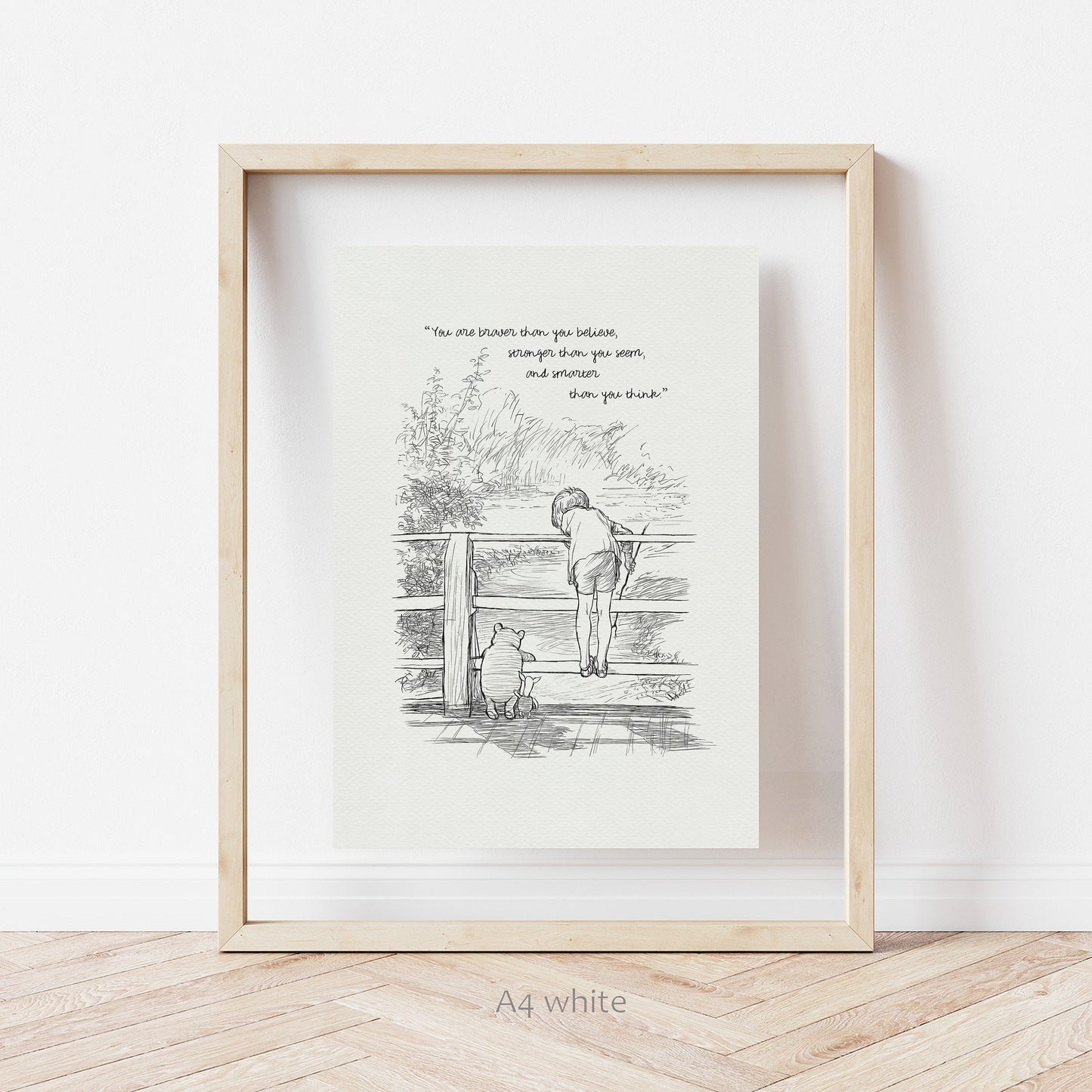 18 Winnie the Pooh Quote Print: Vintage Style Illustration