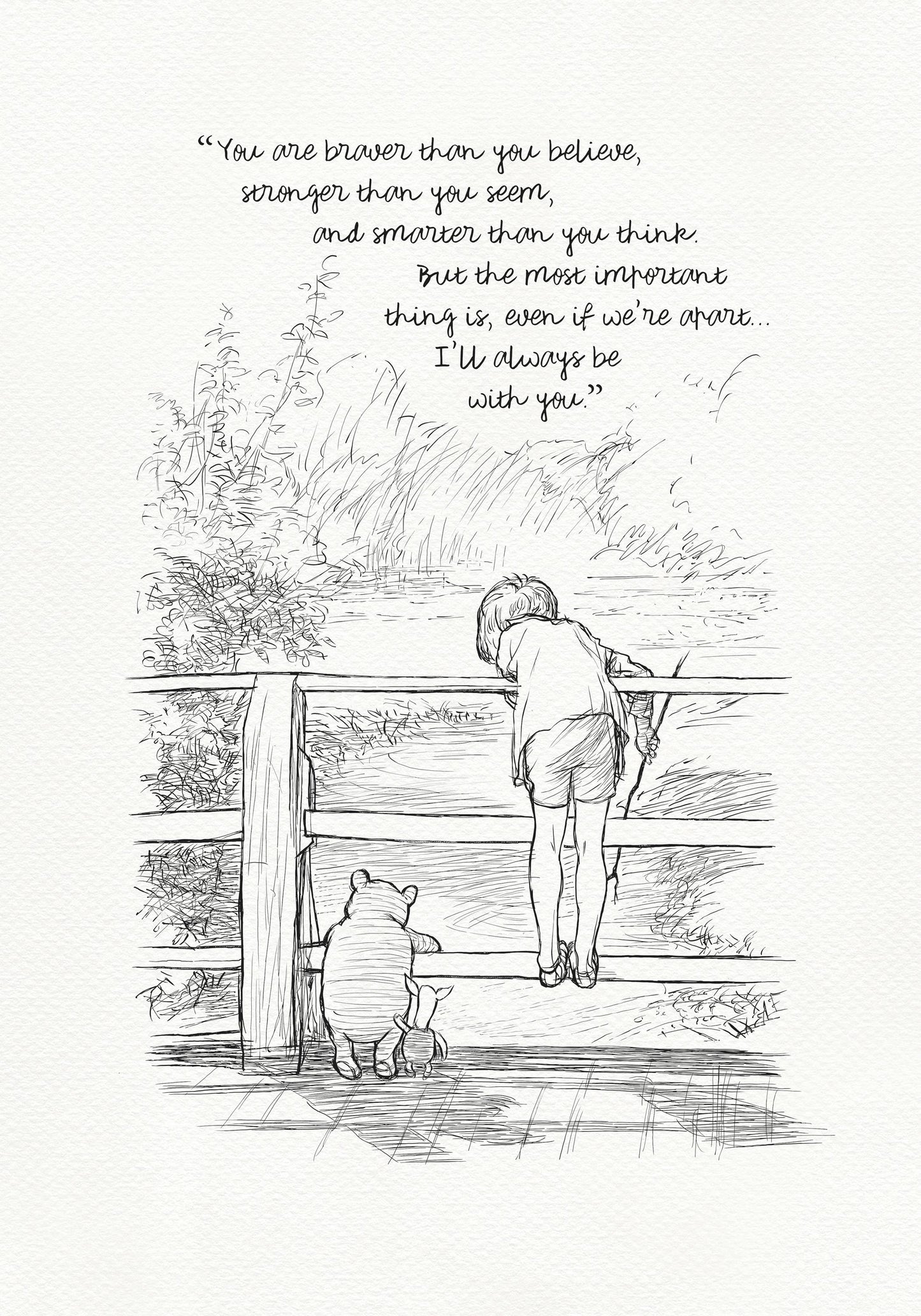 44 Winnie the Pooh Quote Print: Classic Vintage Style Illustration