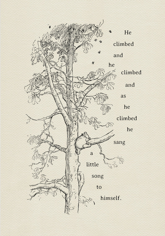 01 Winnie the Pooh Poster: Vintage Style Illustration, Shepard Art Print