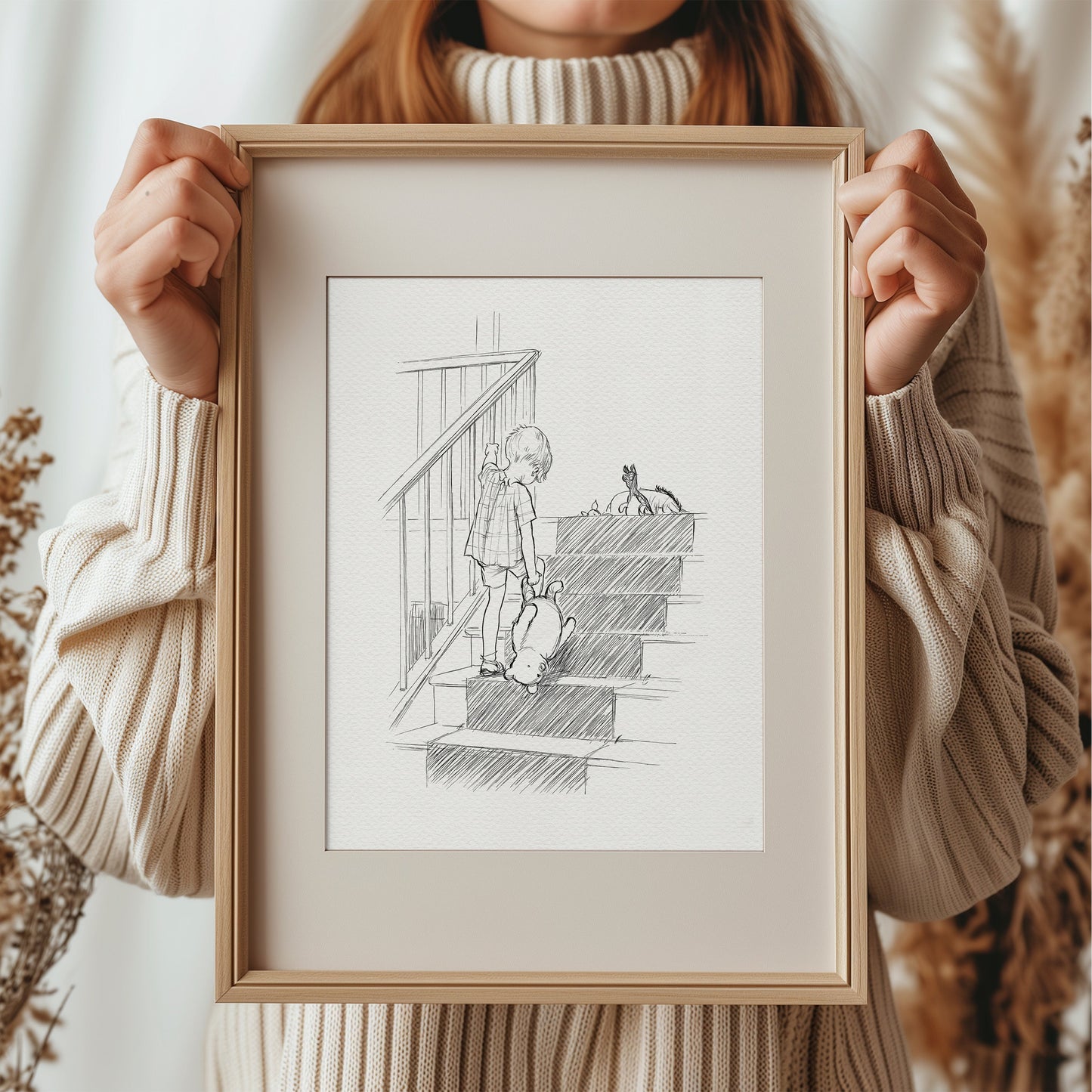 51 Winnie the Pooh Print: Vintage Style Christopher Robin Illustration