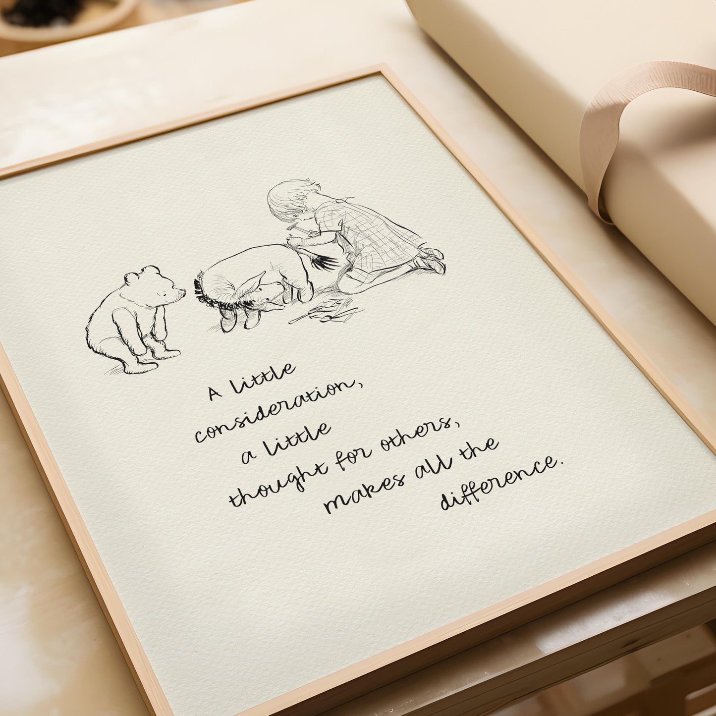 17 Eeyore: Winnie the Pooh Quote Print Classic Vintage Style Nursery Wall Art