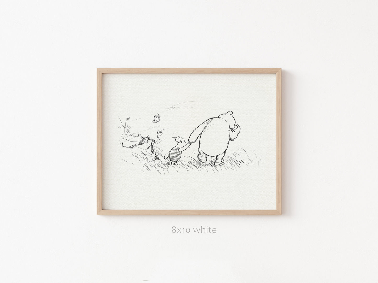 59 Very Happy Thursday - Piglet and Winnie the Pooh classic vintage style poster print
