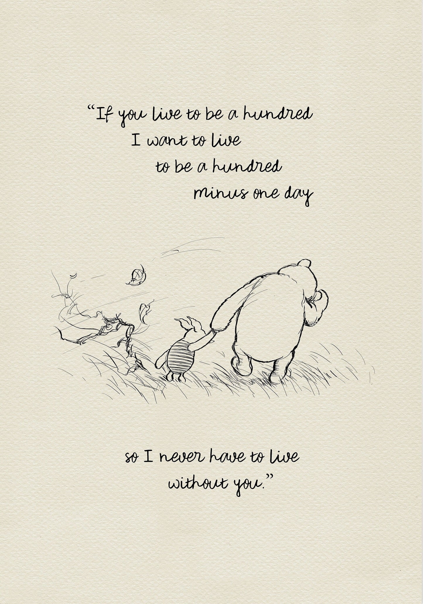 34 Winnie the Pooh Quote Poster: Vintage Style Print