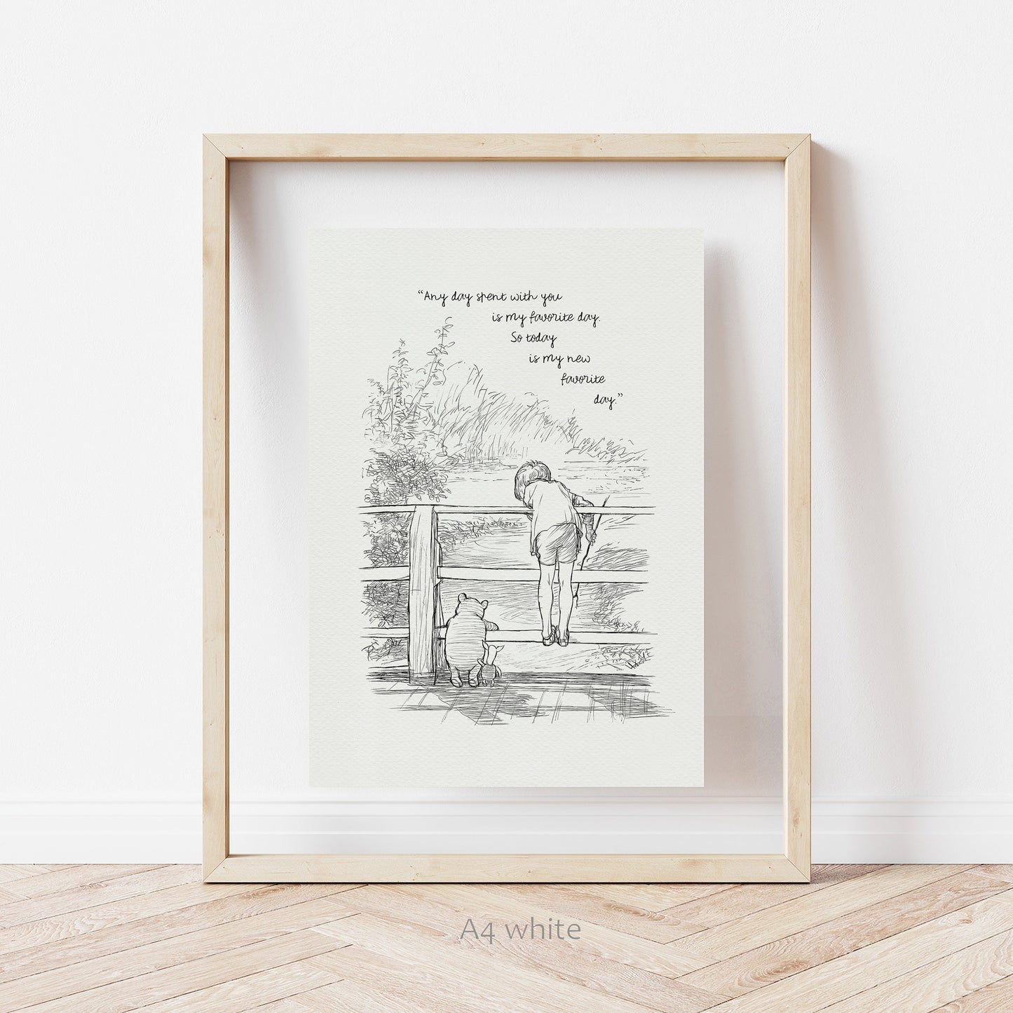 64 Winnie the Pooh Print: Classic Vintage Nursery Wall Art
