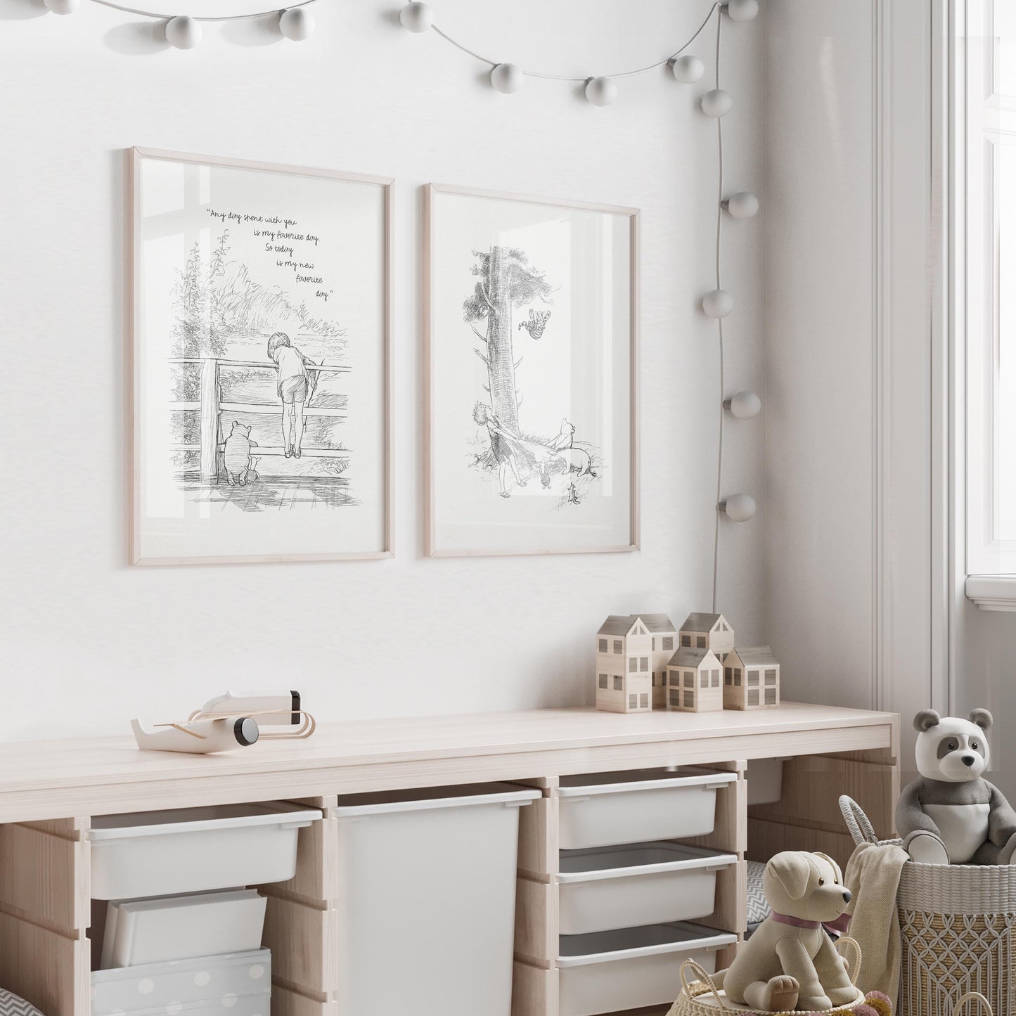 64 Winnie the Pooh Print: Classic Vintage Nursery Wall Art