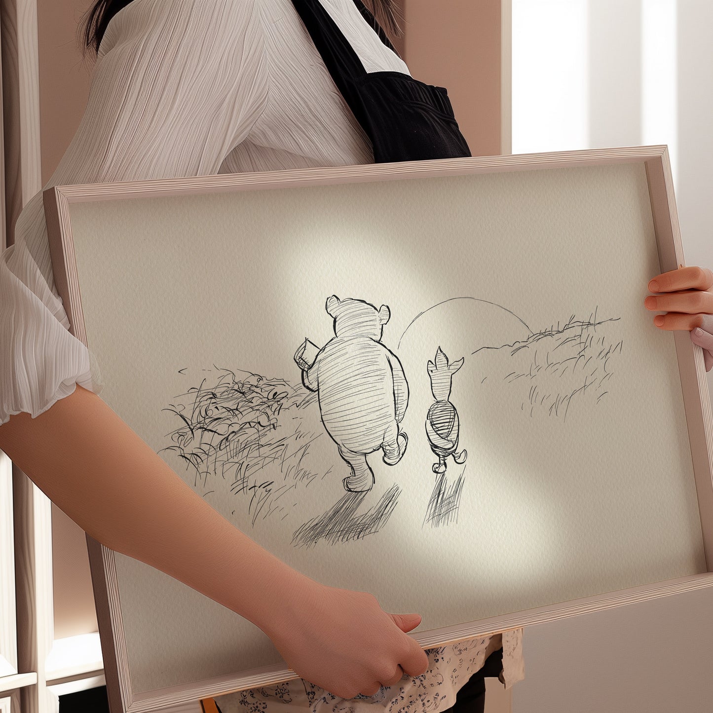 61 We Say Good-bye  - Winnie the Pooh illustration classic vintage style poster print