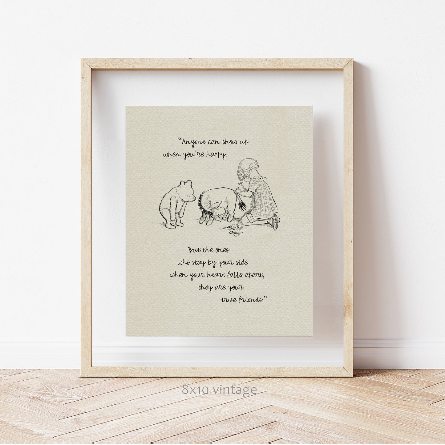 38 Winnie the Pooh Quote Print: Classic Friendship Illustration