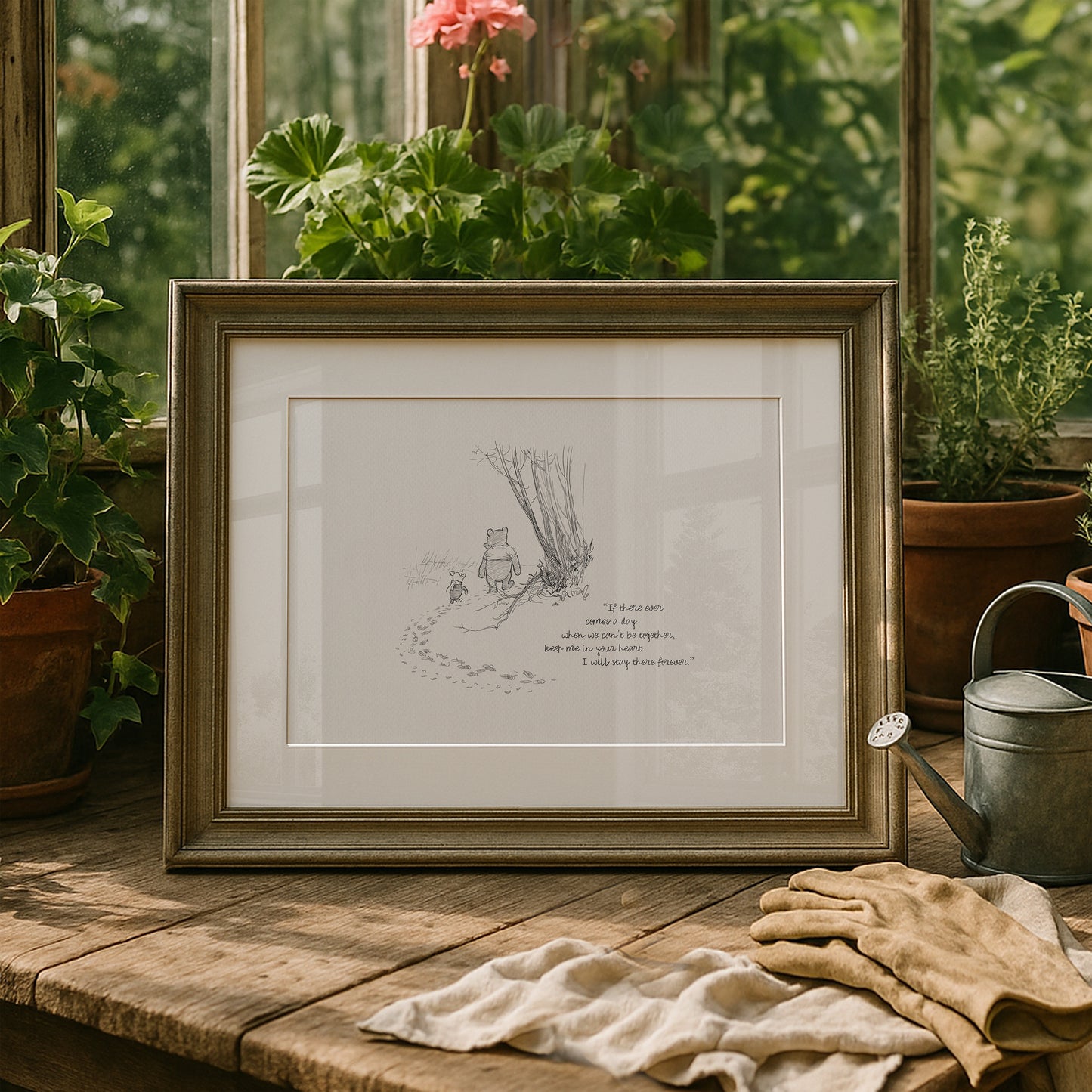 Winnie the Pooh Quote Print: Vintage Style Nursery Art