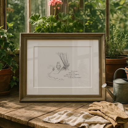 Winnie the Pooh Quote Print: Vintage Style Nursery Art