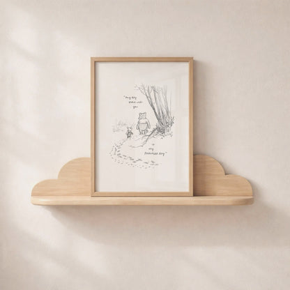 Winnie the Pooh Quote Print: Vintage Style Illustration