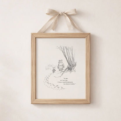 Winnie the Pooh Quote Print: Vintage Style Illustration