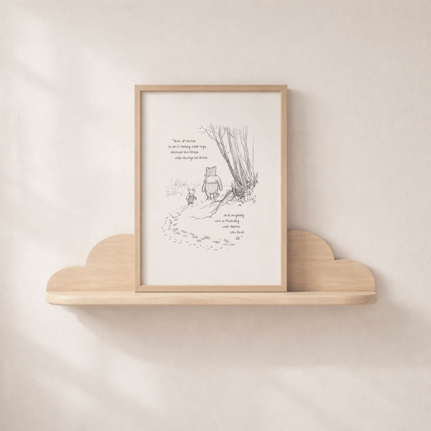 Winnie the Pooh Quote Print: Vintage Style Illustration