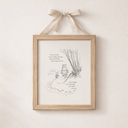 Winnie the Pooh Quote Print: Vintage Style Illustration