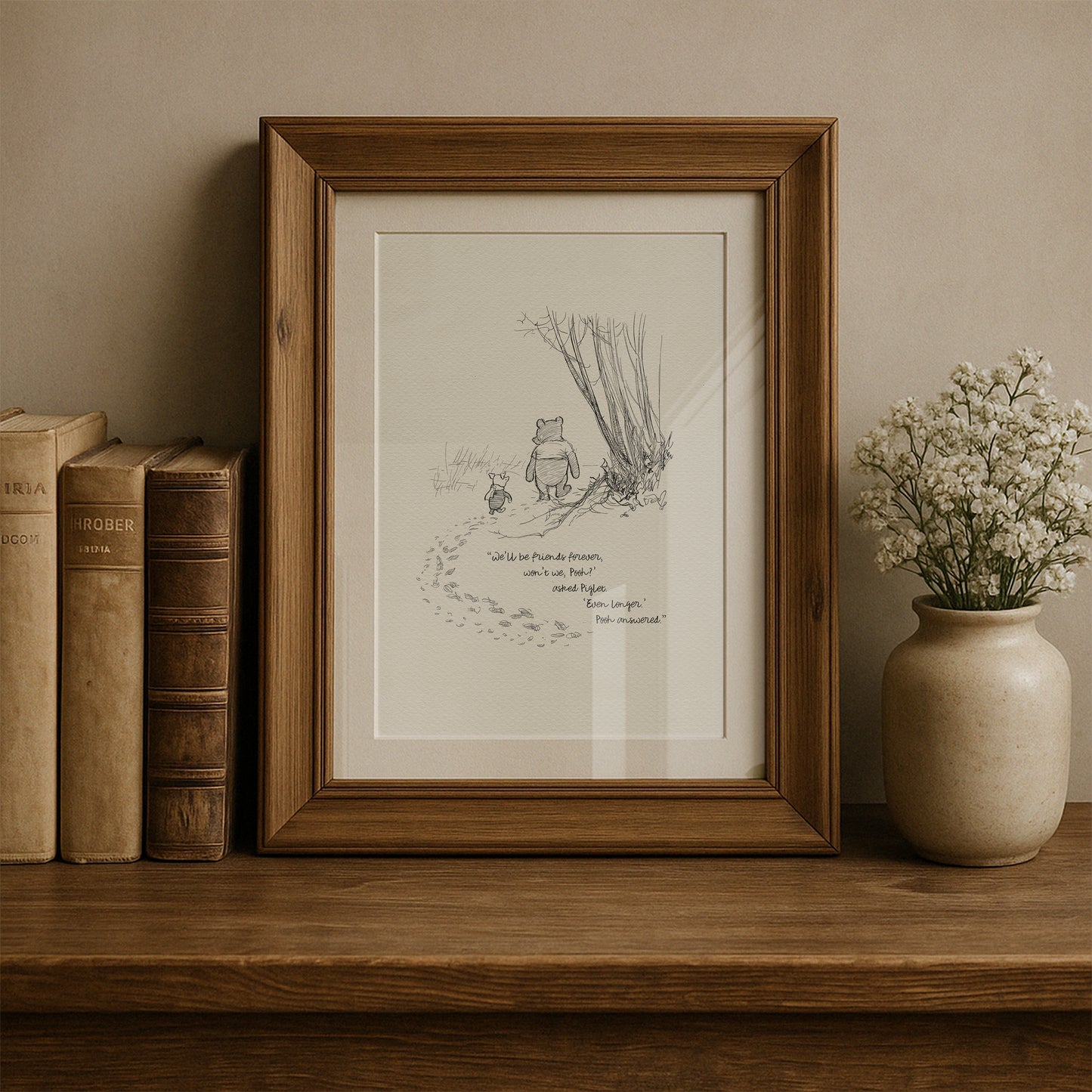 Winnie the Pooh Quote Print: Classic Shepard Illustration
