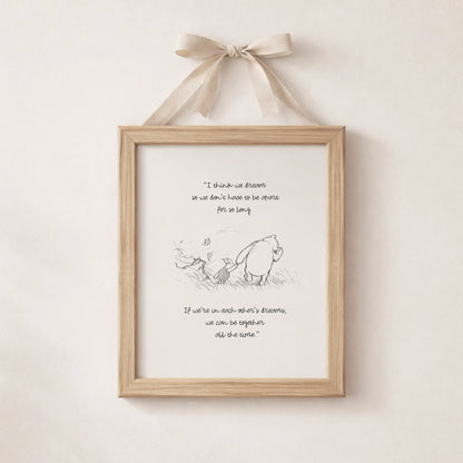 Winnie the Pooh Quote Print: Vintage Style Illustration