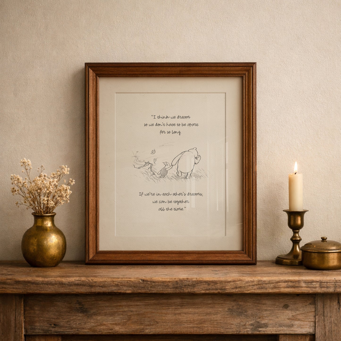 Winnie the Pooh Quote Print: Vintage Style Illustration