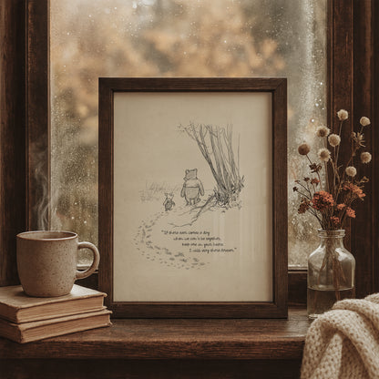 Winnie the Pooh Quote Poster: Classic Vintage Wall Decor