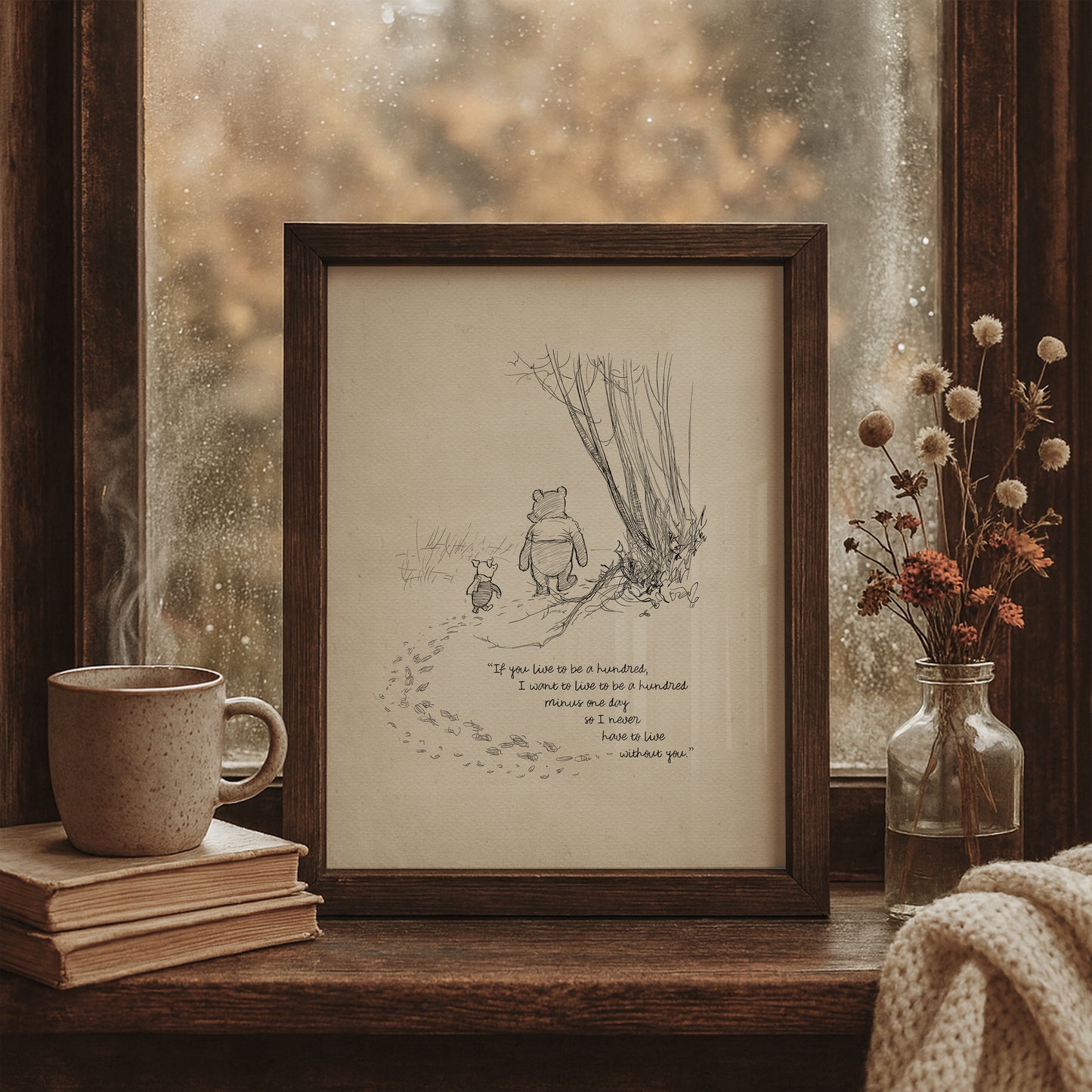 Winnie the Pooh Quote Print: Classic Vintage Style Poster