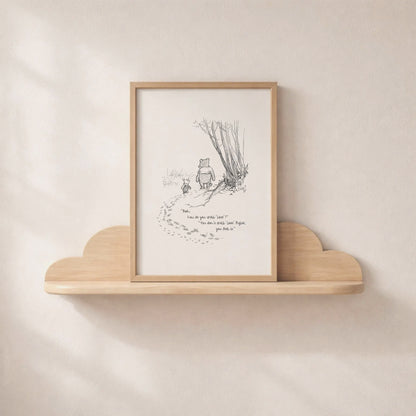 Winnie the Pooh Quote Print: Classic Nursery Wall Art