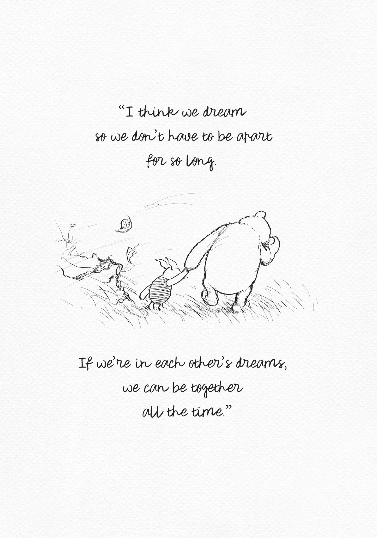 Winnie the Pooh Quote Print: Vintage Style Illustration