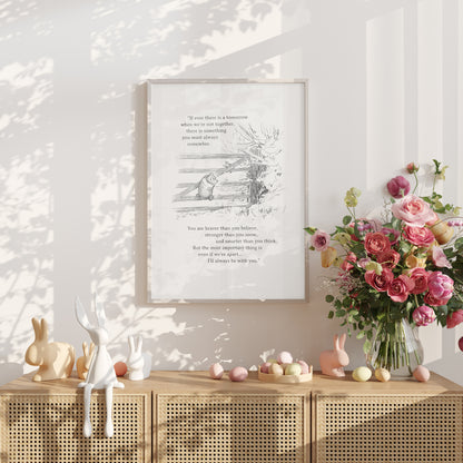Winnie the Pooh Quote Print: Vintage Style Wall Art